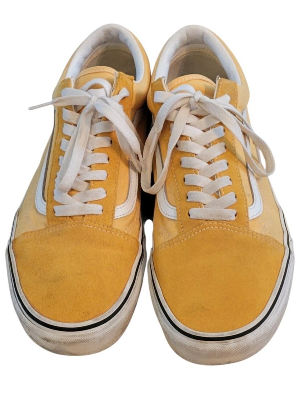Vans Old Skool Yellow White Suede Canvas Lace Up Sneakers Men's Size 12